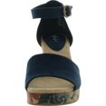 thumbnail image 2 of Style & Co. Womens Sleeney Faux Suede Wedge Sandals Navy 7.5 Medium (B,M), 2 of 3