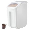 thumbnail image 6 of VEVOR Rice Storage Container, 4.5Gallon/20L Capacity Large Dog Food Dispenser Bin, Kitchen Ingredient Grain Cereal Flour Bin, Pet food Containers with Wheels, Measuring Cup, Airtight Lid, 1 Pack, 6 of 9