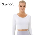thumbnail image 2 of Chaqueta deportiva de entrenamiento para mujer, ajustada, de manga larga, para yoga, con orificios para el pulgar, M, 216, 2 of 7