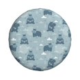 thumbnail image 4 of Spare Tire Cover, Cute Hippopotamus Wheel Cover Tire Covers For Trailers Car Truck Camper Universal Tire Covering Fits Diameter14"-17", 4 of 4