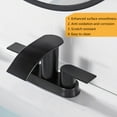 thumbnail image 5 of Kede Waterfall Bathroom Faucet Lavatory 2 Handle 3 Hole 4 Inch Bathroom Sink Faucet Washbasin Faucet with Deck and Pop-up Drain Black Centerset Bathroom Faucet, 5 of 7