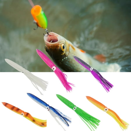 NIBOLOG 20cm/15g Plastic Squid Bait Realistic Luminous Sequin Design Octopus Bait Fishing Tool