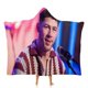 thumbnail image 1 of Nick Jonas Manta Capa con Capucha Anti-Bolitas, Manta de Lana Ártica Suave, Manta Portátil de Felpa Ligera y Lujosa, Poncho para Siesta en Casa y Oficina, 100*130cm, 1 of 6