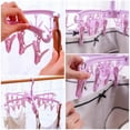 thumbnail image 4 of Sock Drying Rack 24 Clips Plastic Laundry Clothes Hanger Rotatable Hanger Sock Dryer Foldable Portable Clothes Drying Rack Folding Sock Hanger for Socks Underwear Baby Clothes, 4 of 10