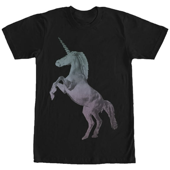 Men's Lost Gods Majestic Unicorn  Graphic Tee Black Small