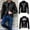 Black, variant on YODETEY Winter Men'S Casual Stand Collar Motorcycle Leather Jacket Coat Black 10(XL)