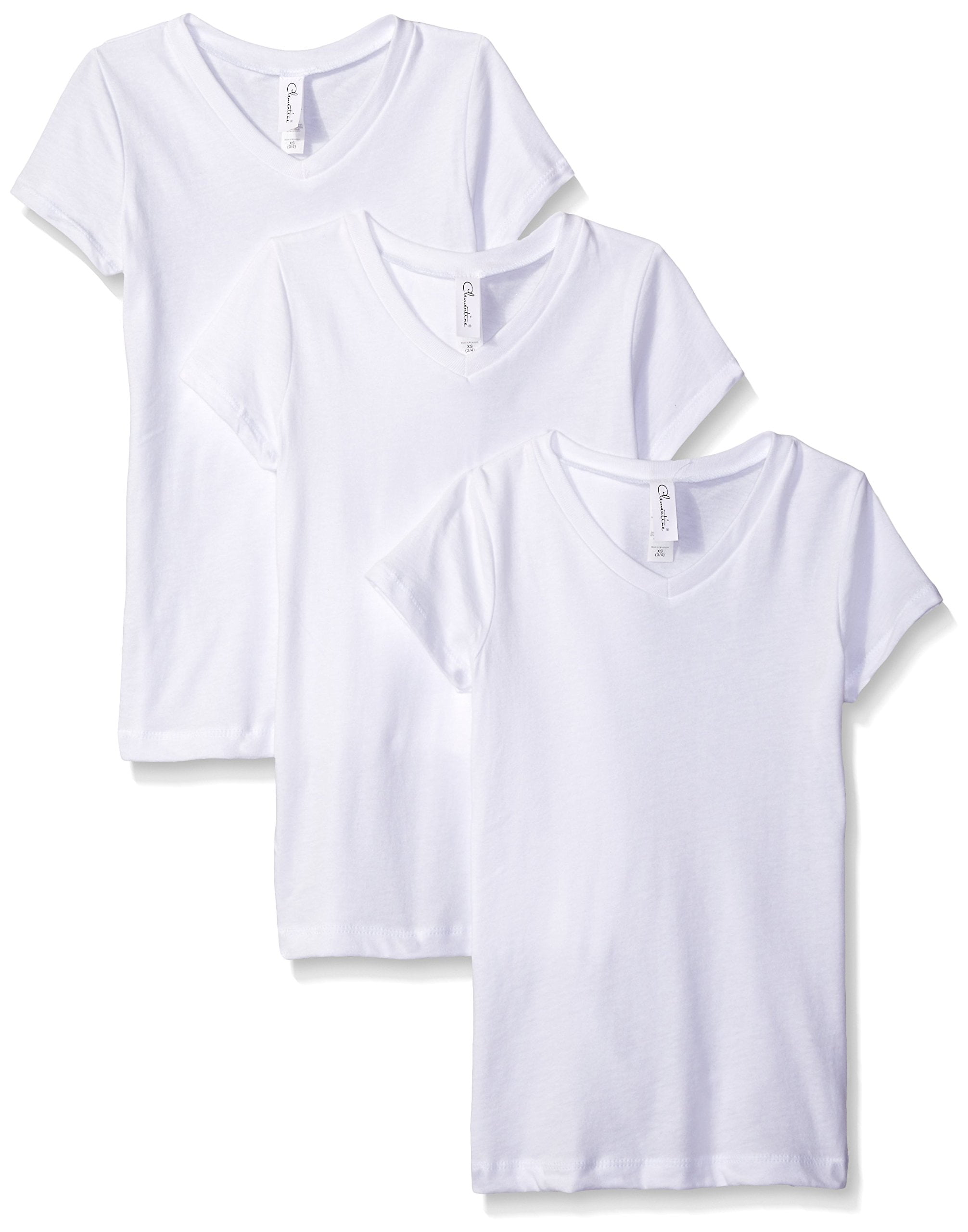 Clementine Apparel Girls Clementine Everyday VNeck TShirt (pack of