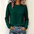 thumbnail image 5 of Lmueinov Sweaters for Women Cotton Knit Crew Neck Relaxed Long Sleeve Lightweight Business Casual Pullover Layering Soft Sweater Fall, S-3XL, 5 of 8