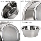 4 Pack Stainless Steel Dog Bowl 47 Oz Metal Food Water Dish Elevated Stand Replacement Large Medium