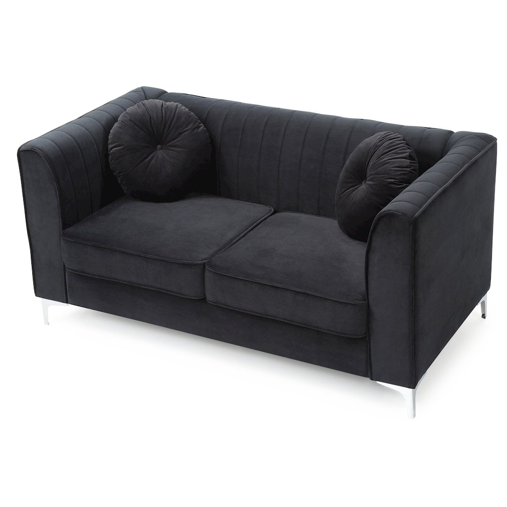 Glory Furniture Delray Loveseat in Black Color