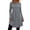 Gray, variant on Fall Dress for Women Cotton Solid Color Round Neck Long Sleeve Pocket Casual Tunic Mini Dress Everyday Wear Black,XXL