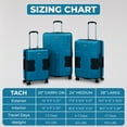 TACH V3 Connectable Hardside Luggage Set, 3 Piece Set, Sky Blue