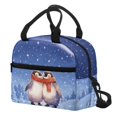 thumbnail image 3 of HUIACONG Penguin Couple Lunch Bag for Kids, Aluminum Film Material Wear Resistant Fabric Easy Clean Insulated Lunch Bag for Office School, 3 of 10