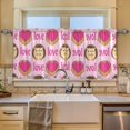 thumbnail image 5 of Ryvnso Hedgehog and Love Curtains Sets Short Curtain Rod Pocket Half Window Cafe Farmhouse Tier 2 Panels 57"W x 24"L, 5 of 7