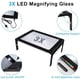 thumbnail image 4 of Lupa de lectura portátil A4 para personas mayores con soporte plegable y 12 luces: perfecta para libros, mapas e inspección de joyas, lupa LED 3X, 4 of 8