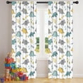 thumbnail image 5 of Blackout Kids Curtains,White ROAR Text Dinosaurs Pattern Childrens Insulated Curtains Set Of 2,Bedroom Essentials,Toddler Room Decor 42"x84", 5 of 5