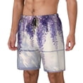thumbnail image 1 of Balery Lavender Blooms Window Bañador para hombre, shorts de playa de secado rápido con entrepierna y forro de compresión-Large, 1 of 6