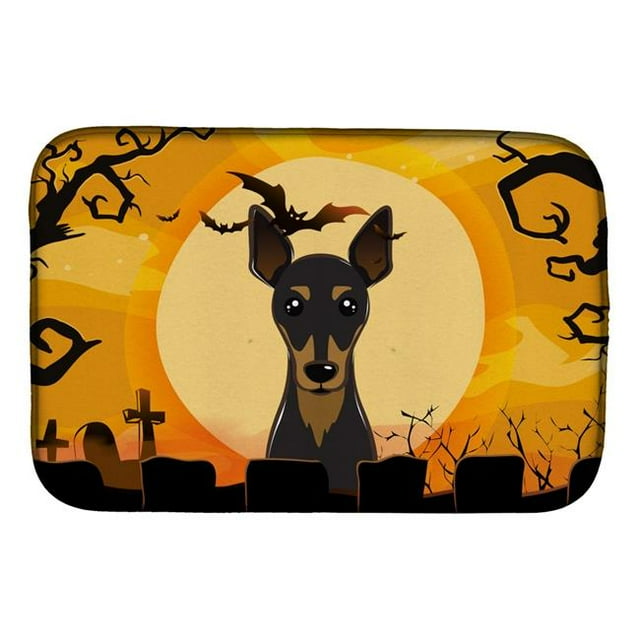 Carolines Treasures BB1798DDM Halloween Min Pin Dish Drying Mat