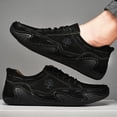 thumbnail image 4 of Zapatos de hombre de gran tamaño, de caña baja, cosidos a mano, zapatos casuales de moda que combinan con todo para hombre, 4 of 6