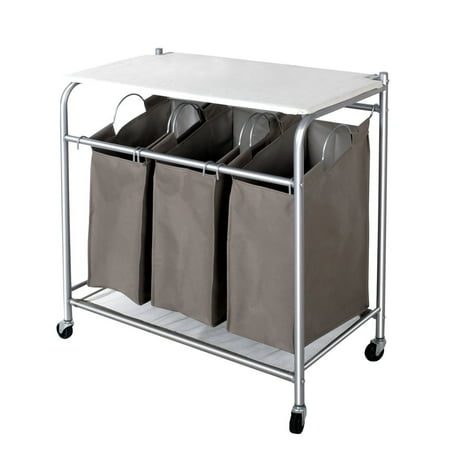 Storagemaniac Laundry Sorter With Ironing Board Hamper 3 Removeable Bags Storagemaniac Laundry Sorter With Ironing Board Hamper 3 Removeable Bags