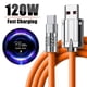 thumbnail image 2 of Cable de carga rápida de 120w, Cable alargado de 2 metros, interfaz tipo C de aleación de aluminio, línea de datos 6A, carga rápida para Huawei, Samsung y Xiaomi, 2 of 5