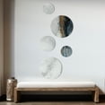 thumbnail image 3 of Designart "Modern Contemporary Abstract Grey and Gold V" Abstract Marble Metal Wall Art Set of 5 Piece, 3 of 5