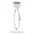 thumbnail image 3 of SZUL Women's Aquamarine and Diamond Tierra Ring in 10K White Gold, 3 of 5