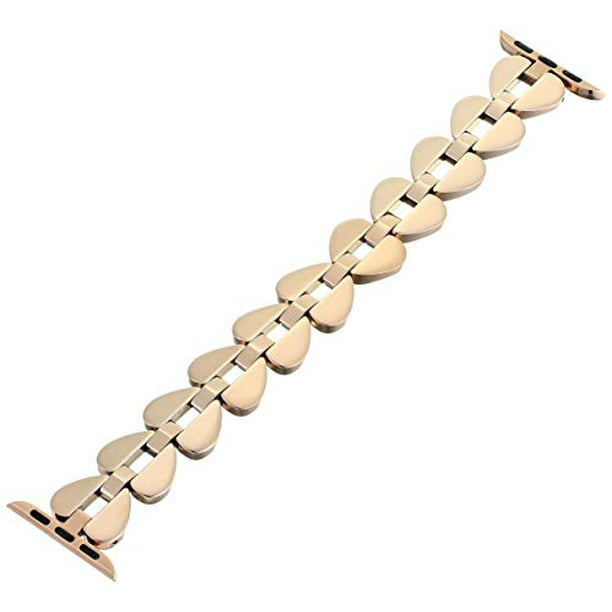 Kate Spade New York Women's Stainless Steel Apple Watch Band Strap 38mm  40mm Color: Rose Gold Heart (Model: KSS0053) 