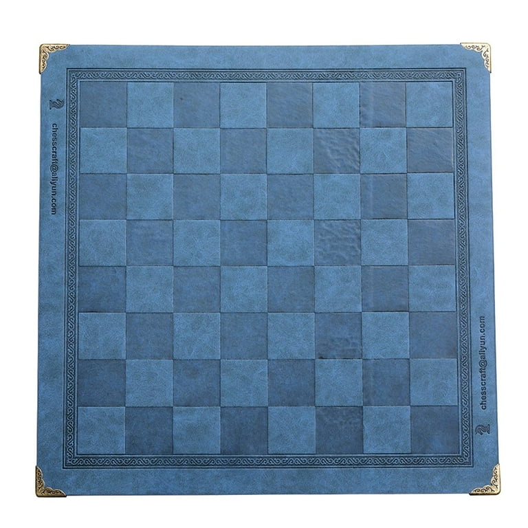 Blue Leather Chess Board, Packaging Type: Box