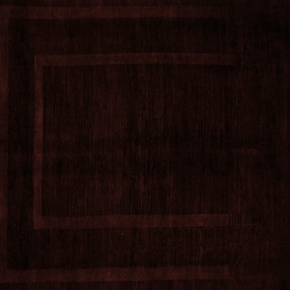 Ahgly Company Indoor Square Abstract Red Modern Area Rugs, 8' Square