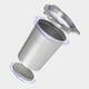 thumbnail image 3 of Advancent Taza dosificadora, taza para olfatear, tarro de polvo, ahorro de espacio, accesorios para el hogar, superficie lisa, suministros de Juegos de servir café y té Plata, 3 of 6