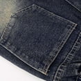 thumbnail image 6 of Odeerbi Kids Girls Wide Leg Jeans Bow Denim Pants Children Long Jean Pants Loose Straight Leg Pants Wide Leg Pants Casual Outerwear Pants Kids Clothes Navy, 6 of 7