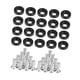 thumbnail image 2 of 20 tornillos para matrícula con arandelas, herrajes de montaje, tuercas de fijación, seguridad negro, 2 of 9