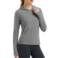 thumbnail image 5 of Tqcoqu Women's UPF 50+ Sun Protection Hoodie,Long Sleeve Hiking Fishing Lightweight UV Rashguard with Thumb Hole,Gray Women's S-XXXL, 5 of 5