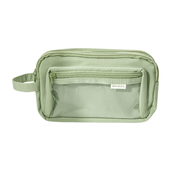 All Pen bag ClearanceKyusrd Pencil Case, Transparent Pencil Case Large Capacity High Value Multi-layer Stationery Bag For Students