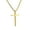 Gold color, variant on I can do all things Cross 14K Yellow Gold Pendants Necklace for Men Fashion Christian Jewelry Golden Silver Color