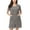 Dark Grey, variant on Women's Short Sleeve Duster Robe Summer Sleepwear Short Full Zipper House Coat Comfy Soft Stretchy Lightweight Zip Up Housecoat w/ Pockets Leopard 4-6