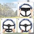 thumbnail image 6 of ZUXONGSY Blue Camo Golf Cart Steering Wheel Covers Universal Car Wheel Cover Easy to Install Club Car Steering Wheel Cover Elastic Car Steering Wheel Protector Cover for Club Car Golf Cart, 6 of 7