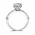 thumbnail image 3 of HeartsAndYou 1.8ct Round Cut Moissanite Engagement Ring for Women Solitaire with Accent 18k White Gold over Silver, 3 of 6