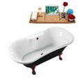 thumbnail image 2 of 68" Streamline N103ORB-WH Clawfoot Tub and Tray With External Drain, 2 of 7