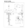 thumbnail image 2 of Kingston Brass KS1432NL 4 in. Centerset Bathroom Faucet, Polished Brass, 2 of 2