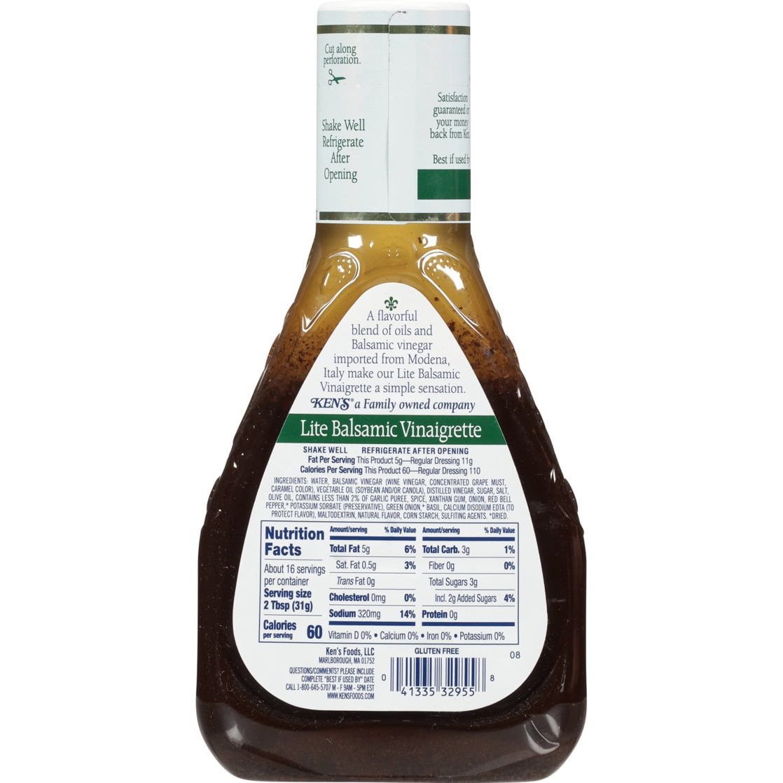 (2 pack) Ken's Steak House® Lite Balsamic Vinaigrette Salad Dressing & Marinade 16 fl oz