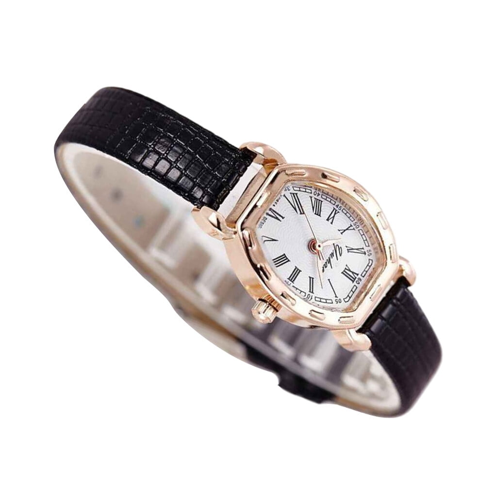 Femmes Filles Mini Bracelet de Montre en Cuir Quartz Petite Mini