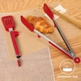 thumbnail image 5 of Unique Bargains Kitchen Serving Tongs Set for Cooking Stainless Steel Silicone Tongs 2Pcs, 5 of 8