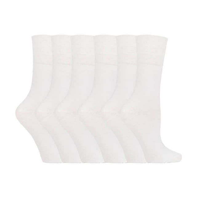 Gentle Grip - 6 Paires Chaussettes pour Femmes Gentle Grip Mi-Mollet Sans Élastique