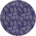 thumbnail image 2 of Addison Rugs Dream Shag Premium Machine Washable Transitional Pineapples Blue Round Rug, 8' x 8', 2 of 8