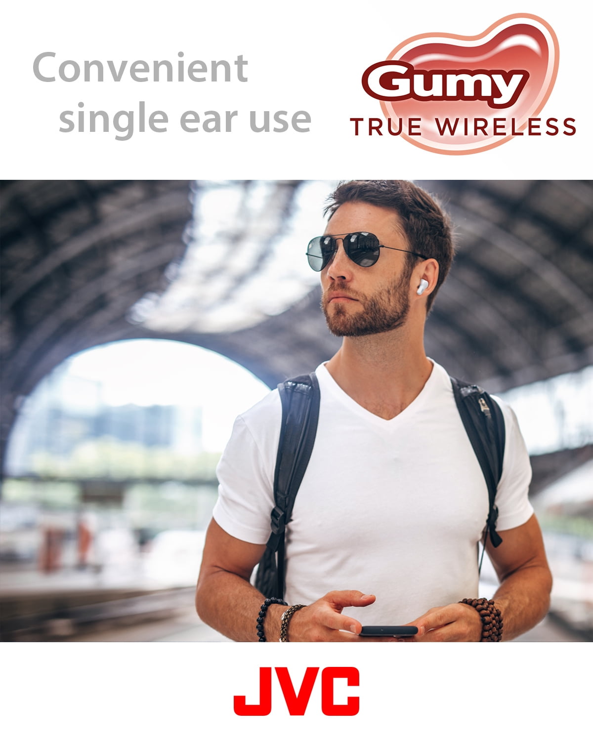 JVC Gumy True Wireless - Colorful true wireless earbuds with comfortable fit - Pink