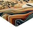 thumbnail image 2 of Ambesonne Trippy Fitted Sheet, Bohemian Huddles of Clouds, TwinXL Size, Pale Brown Petrol Blue, 2 of 3