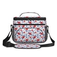 thumbnail image 2 of Lunch Box Pioneer Flower Floral Print Pattern Insulated Lunch Bag for Women Men,Medium Leakproof Lunchbox Cooler Bag Adjustable Strap,10 X 6.7 X 8 Inches, 2 of 6