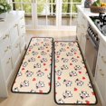 thumbnail image 4 of Kitchen Rugs Sets Of 2,Beige Cow Heart Pattern Anti Fatigue Kitchen Mat Rugs Non Slip Washable,Decorative Kitchen Floor Mats for Kitchen,Sink,Laundry,17"x47"+17"x47", 4 of 5